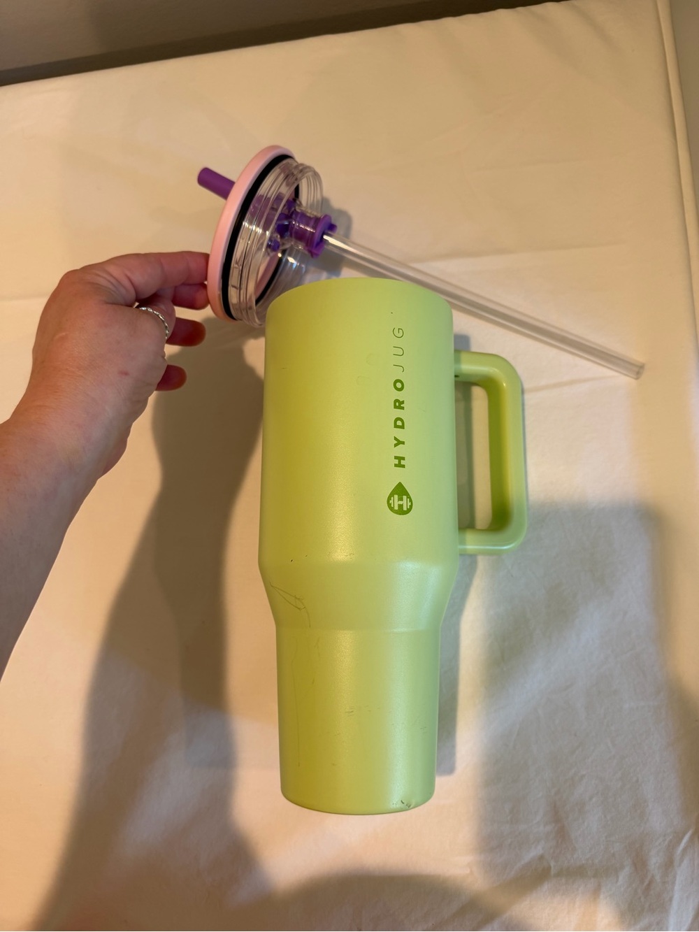 40oz melon green HudroJug no leak tumbler with handle upgraded lid and straw
